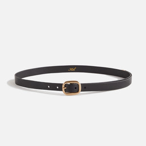 UrlfreezeShops Women Round Buckle Leather Belt - Black