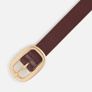 Kith Women Round Buckle Leather Belt - Magma