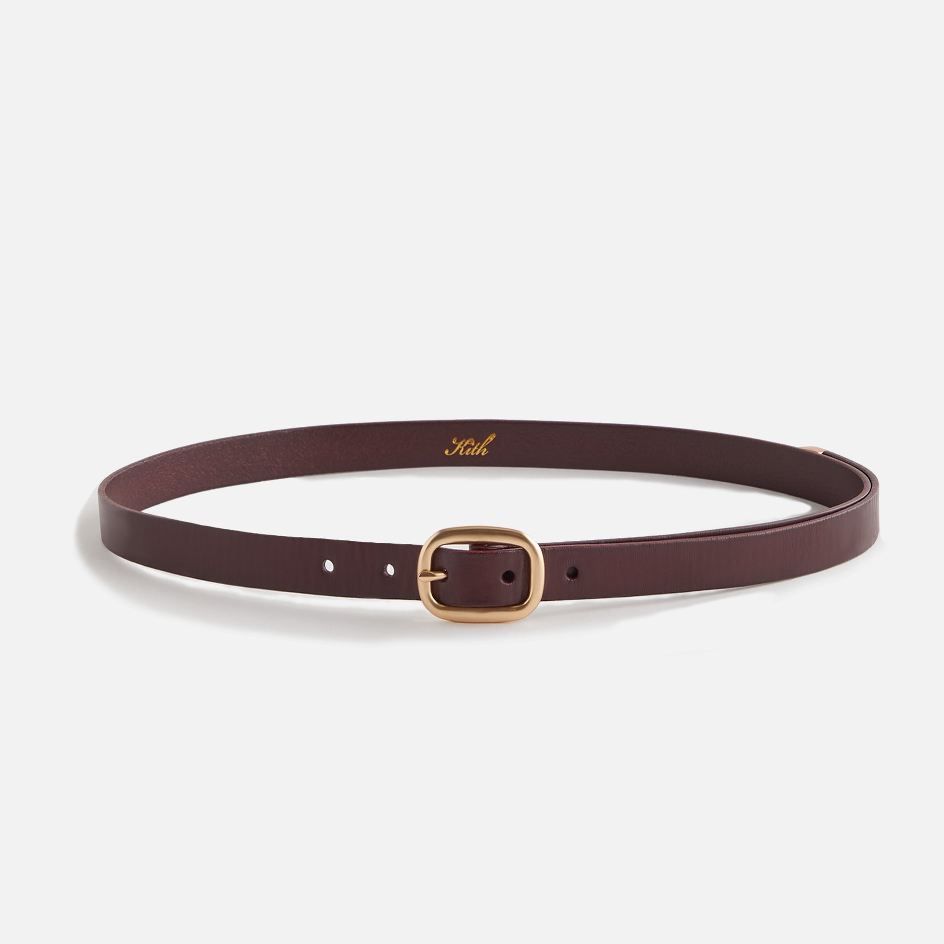 Kith Women Round Buckle Leather Belt - Magma