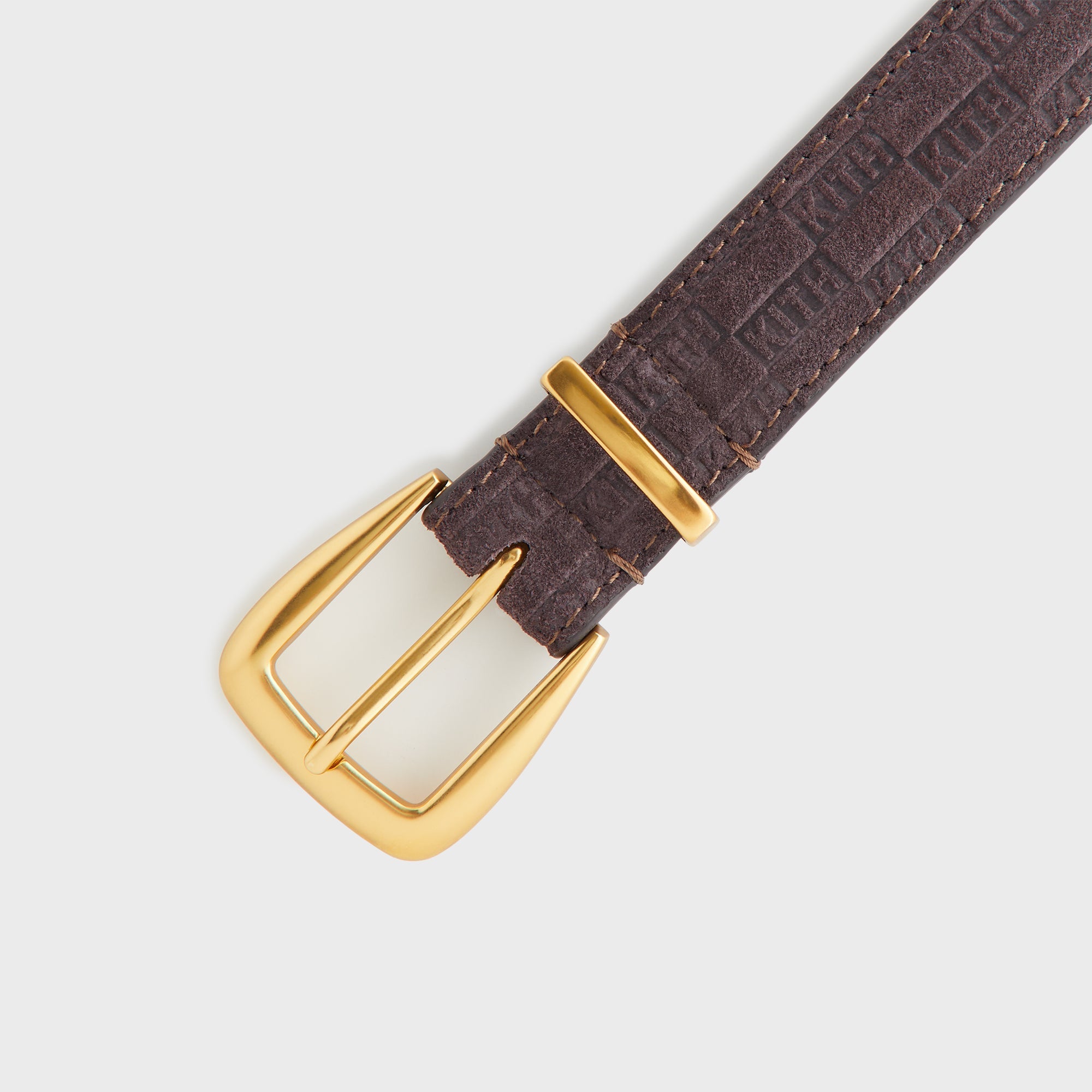 Kith Women Monogram Debossed Suede Belt - Incognito