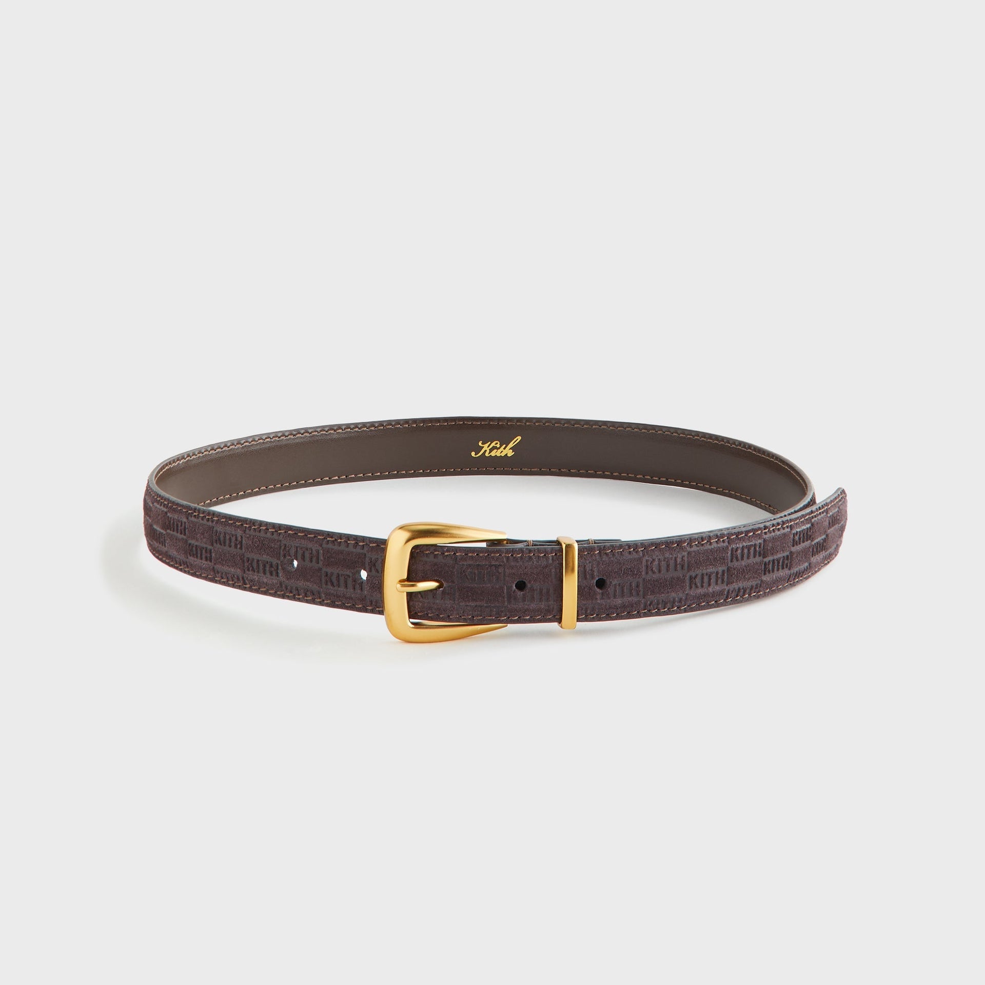 Kith Women Monogram Debossed Suede Belt - Incognito - PH