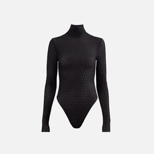KD Black Square Neck Long Sleeve Fleece Shapewear Control Bodysuit –  KITTYDOTT