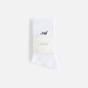 Kith Women Script Classic Crew Socks - White