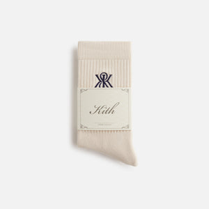 UrlfreezeShops Women Crest Cotton Socks - Muslin