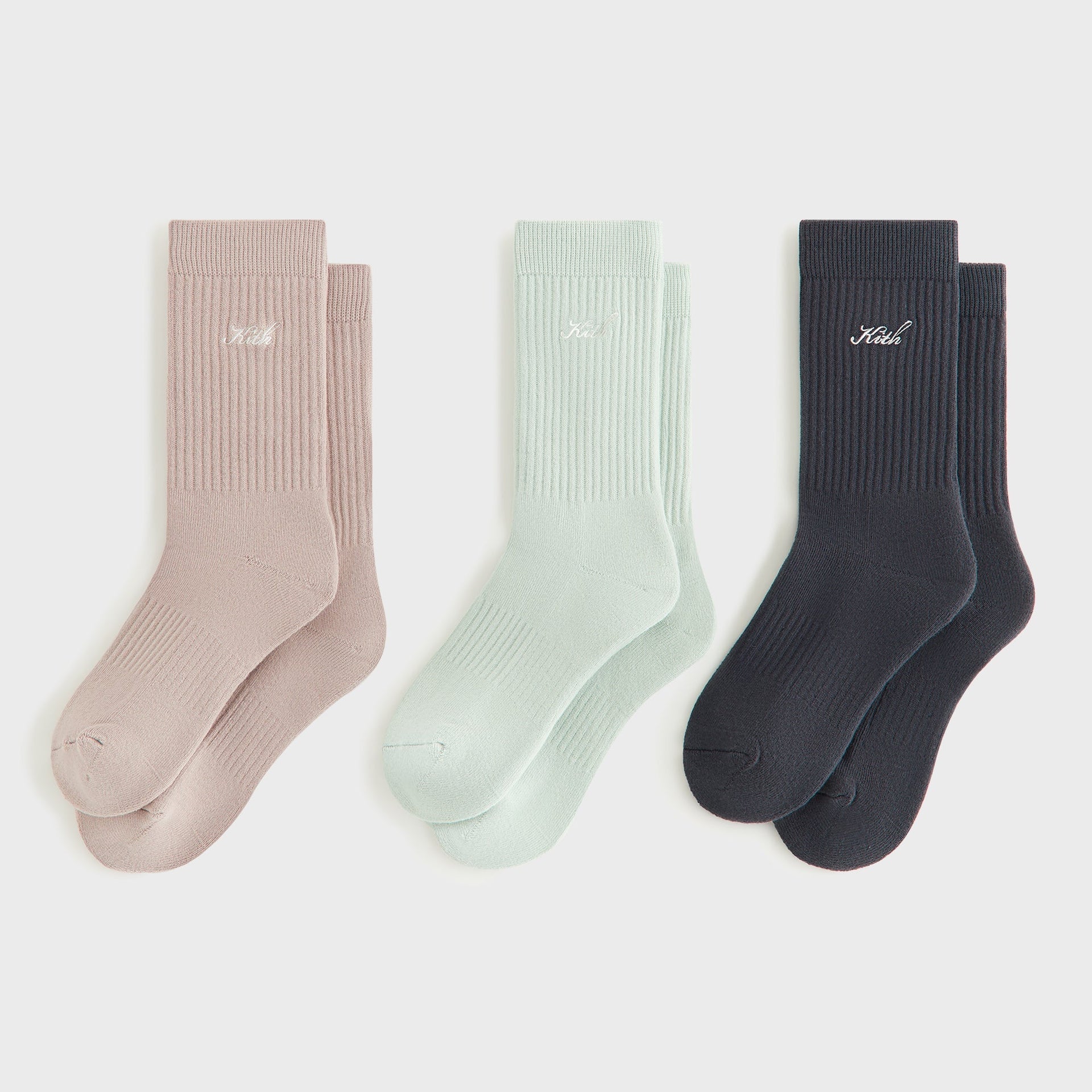 Kith Women Script Classic 3-Pack Crew Sock - Multi - PH