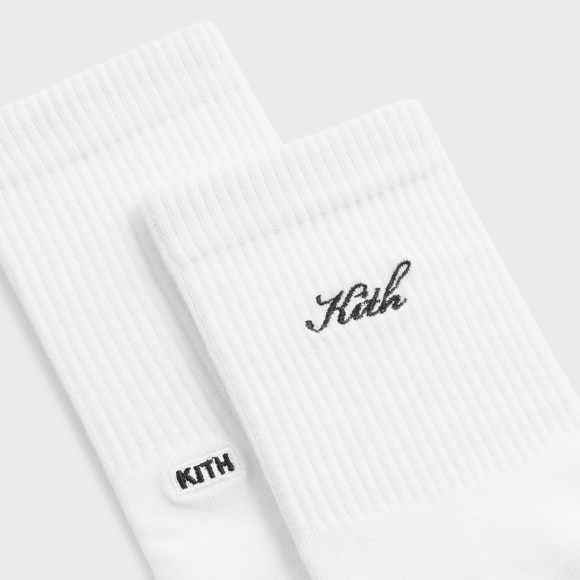 Kith Women Script Light Mid Calf Socks - White