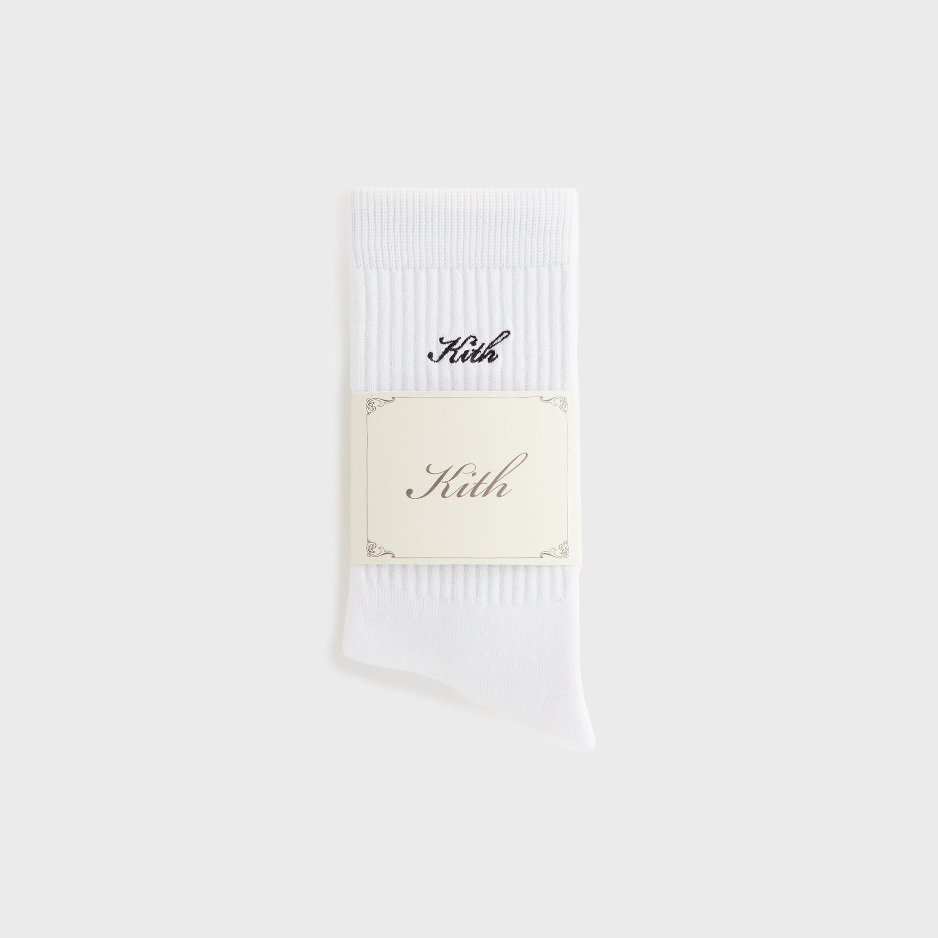 Kith Women Script Classic 3 Pack Crew Socks - White