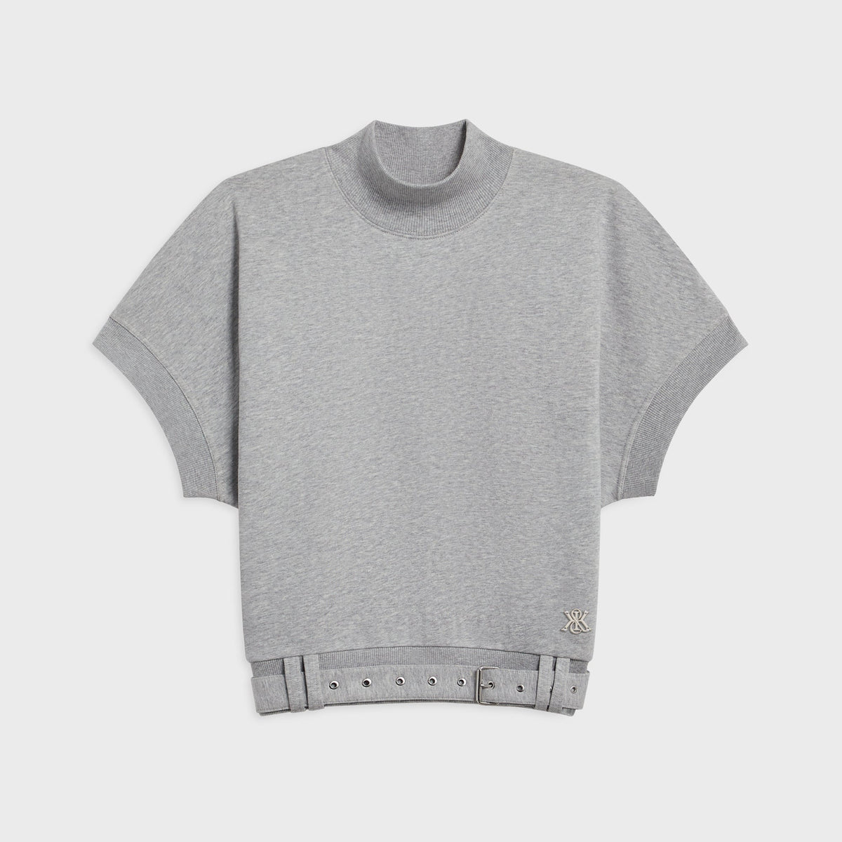 Kith Women Opal Moto Dolman Short Sleeve - Cool Heather Grey - PH