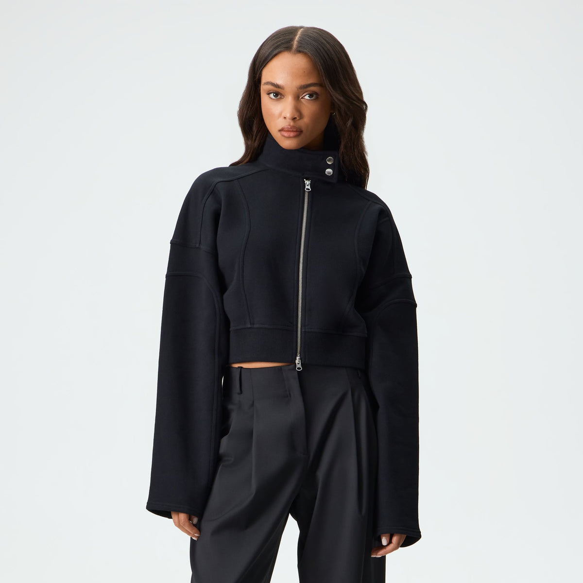 Kith Women Evie Moto Paneled Jacket - Black