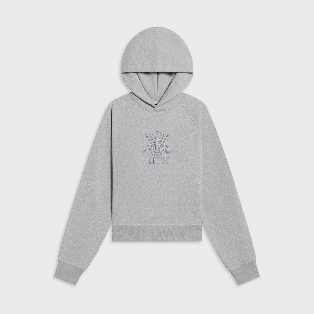 Kith Women Tatum Outline Crest Hoodie - Cool Heather Grey - PH