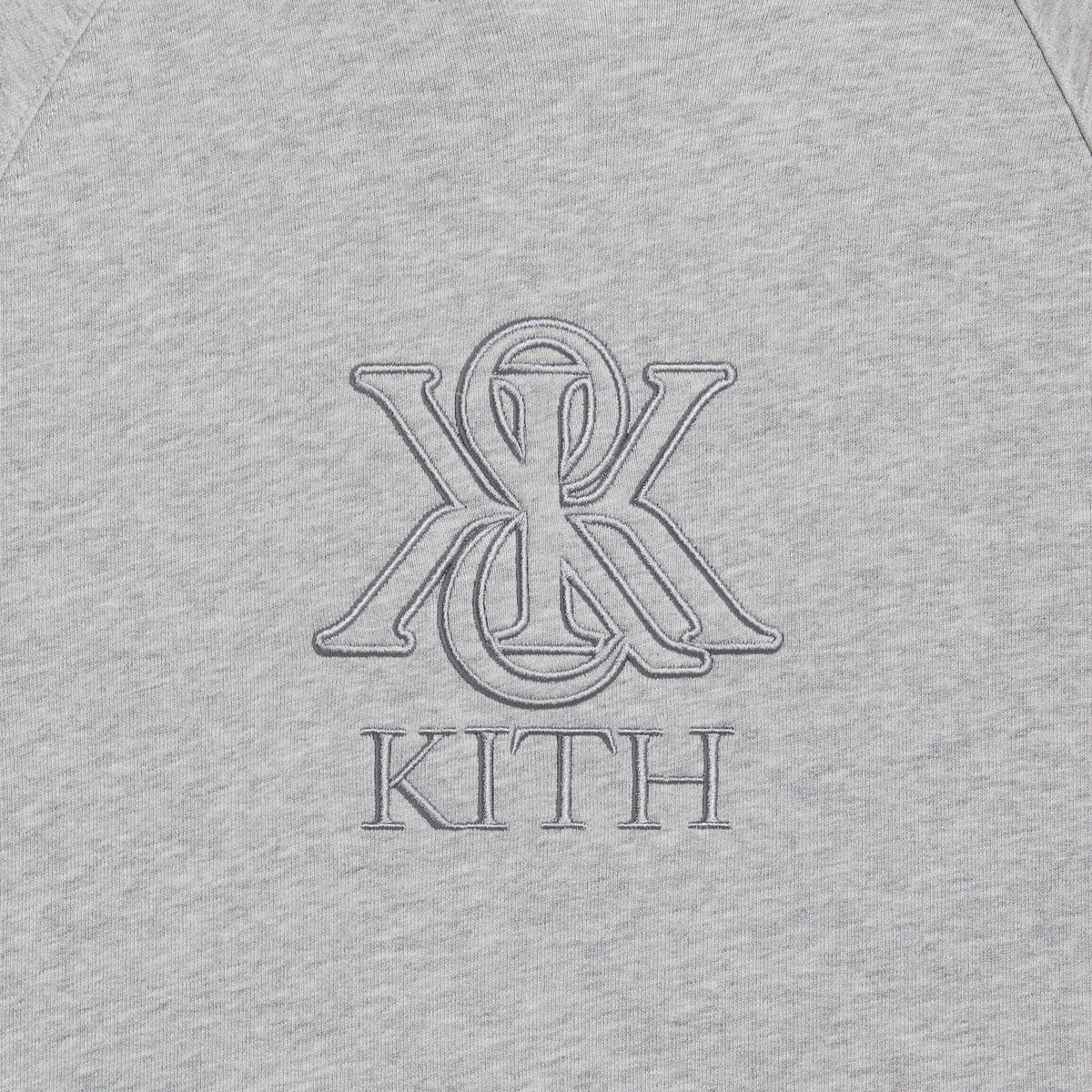 Kith Women Tatum Outline Crest Hoodie - Cool Heather Grey - PH