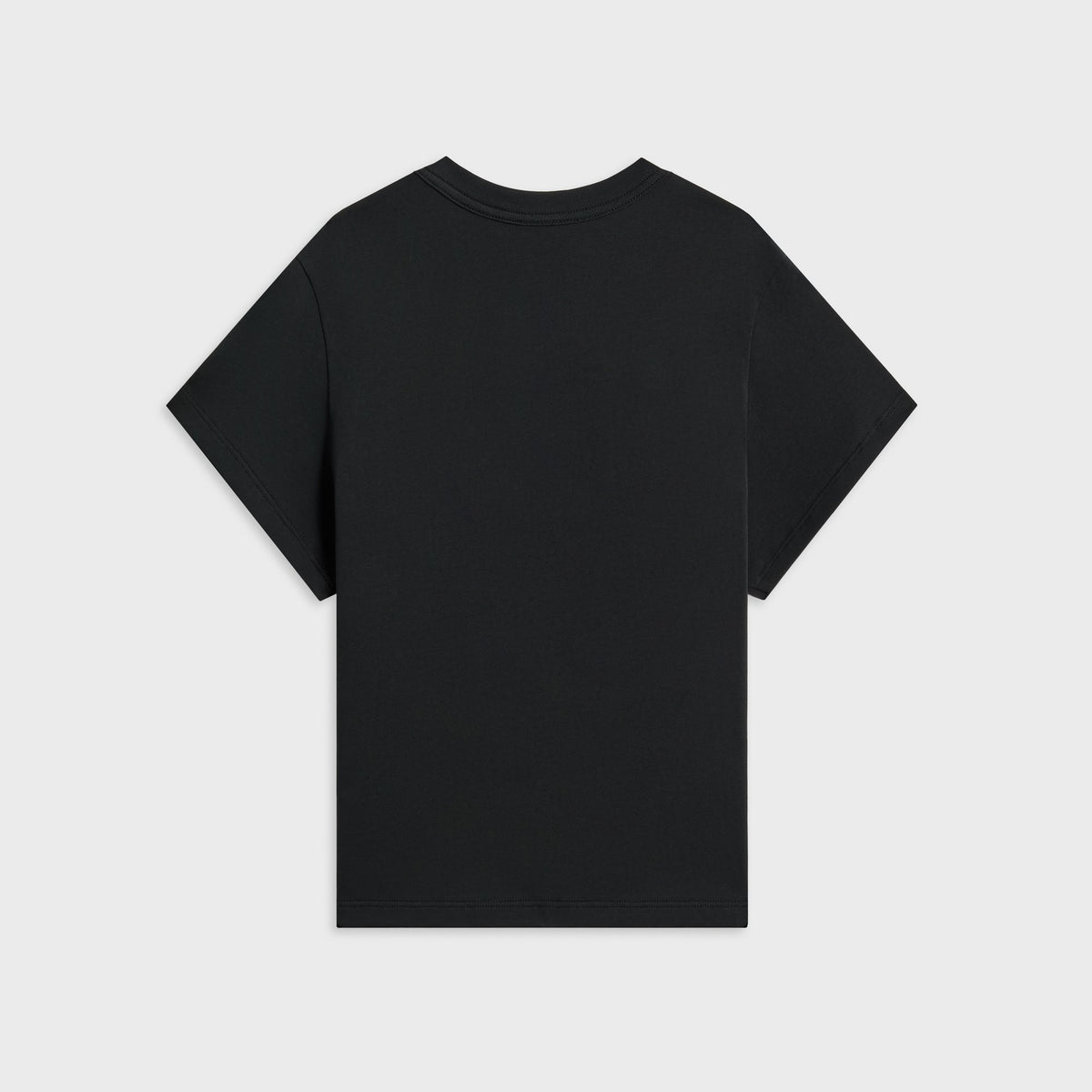 Kith Women Mulberry vintage crystal serif tee in black, back flat-lay view