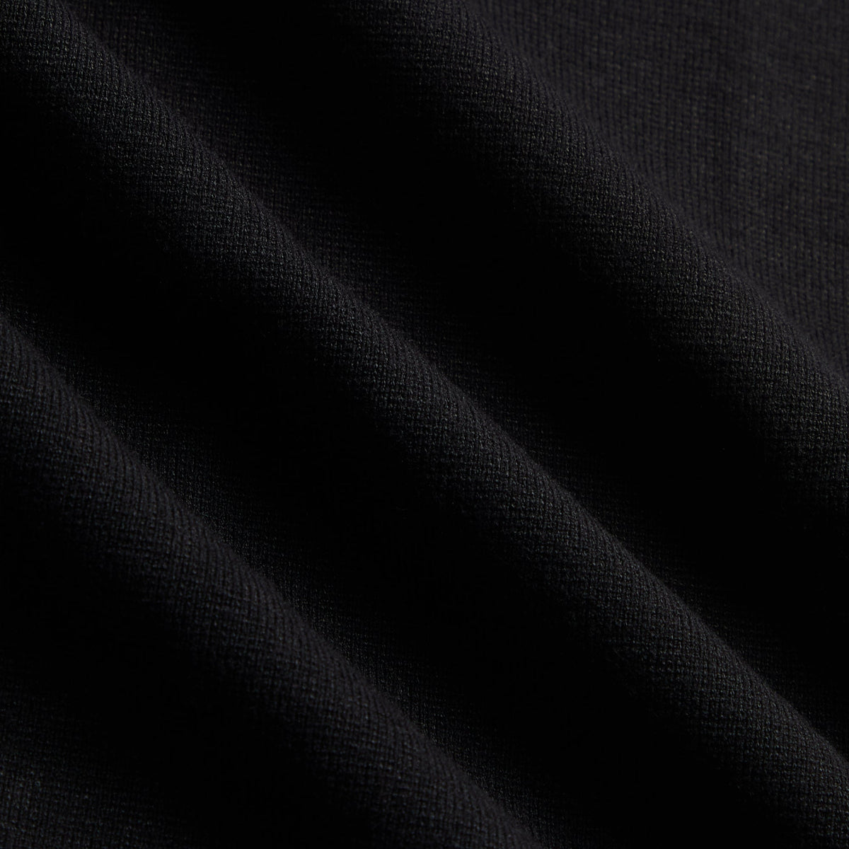Close-up of the black knit fabric texture on the Kith Women Piper II sleeveless mini dress