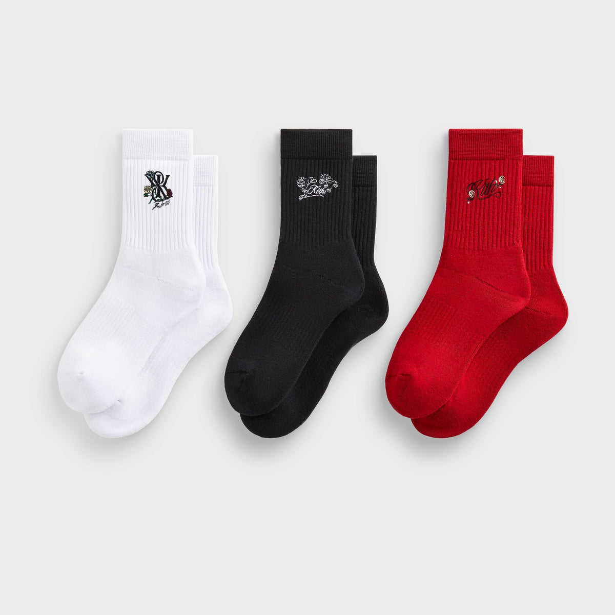 Kith Women Cotton 3-Pack Graphic Classic Mid Crew Socks - Multi - PH