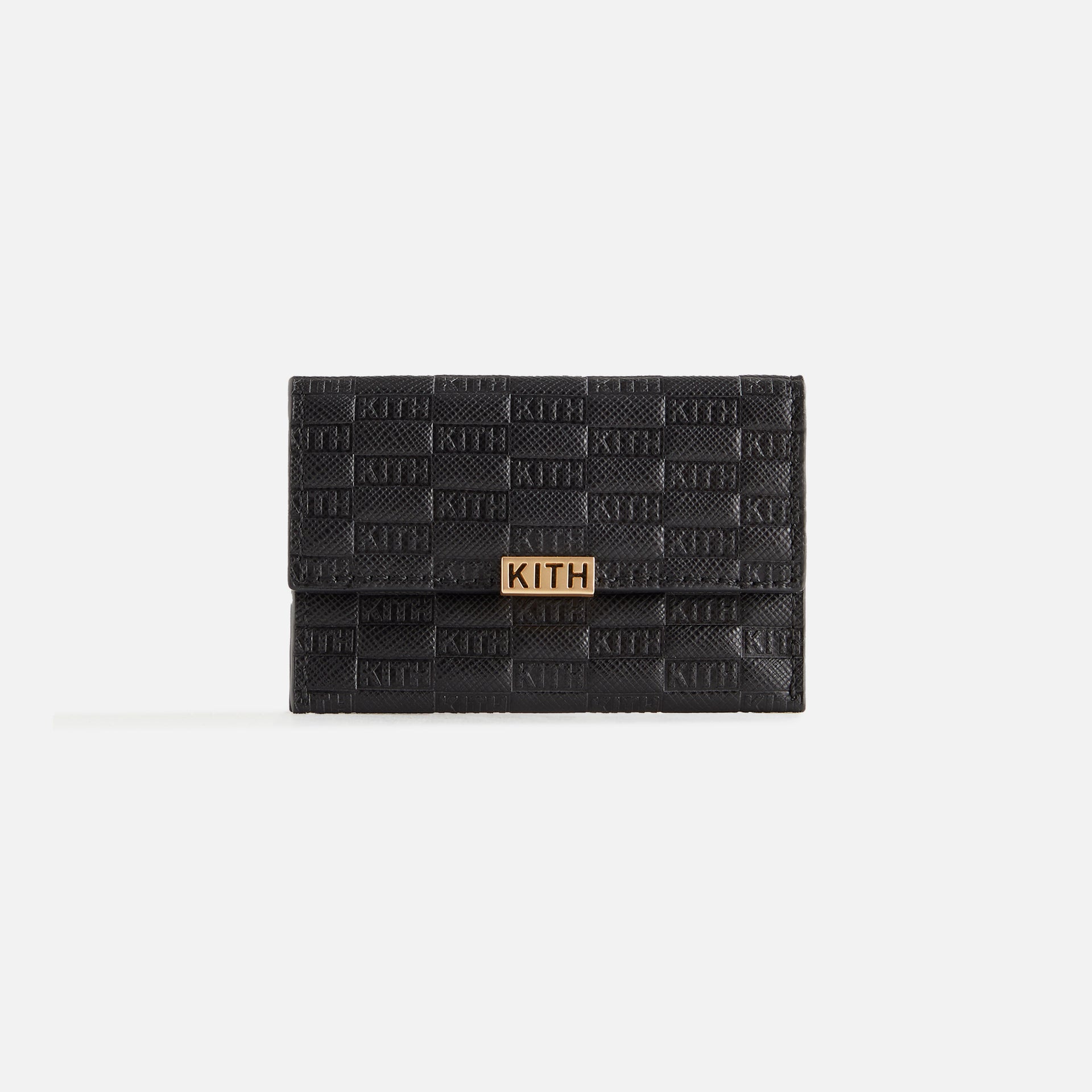 Kith Women Monogram Double Card Holder - Black