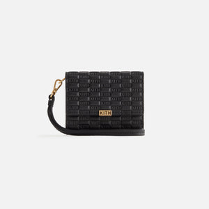 UrlfreezeShops Women Monogram Flap Wallet - Black