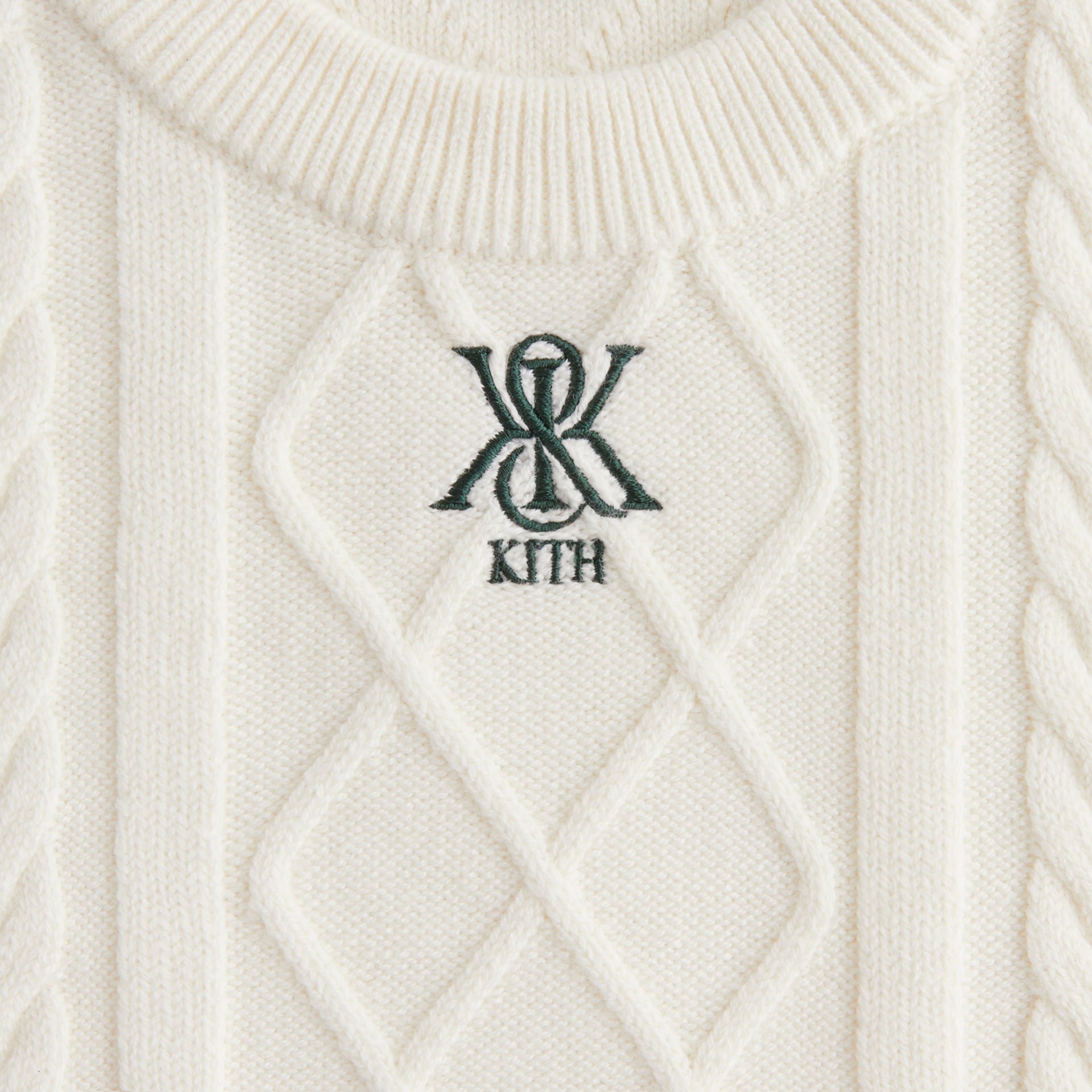 Kith Women Mulberry Cable Knit Crest Long Sleeve - Sandrift