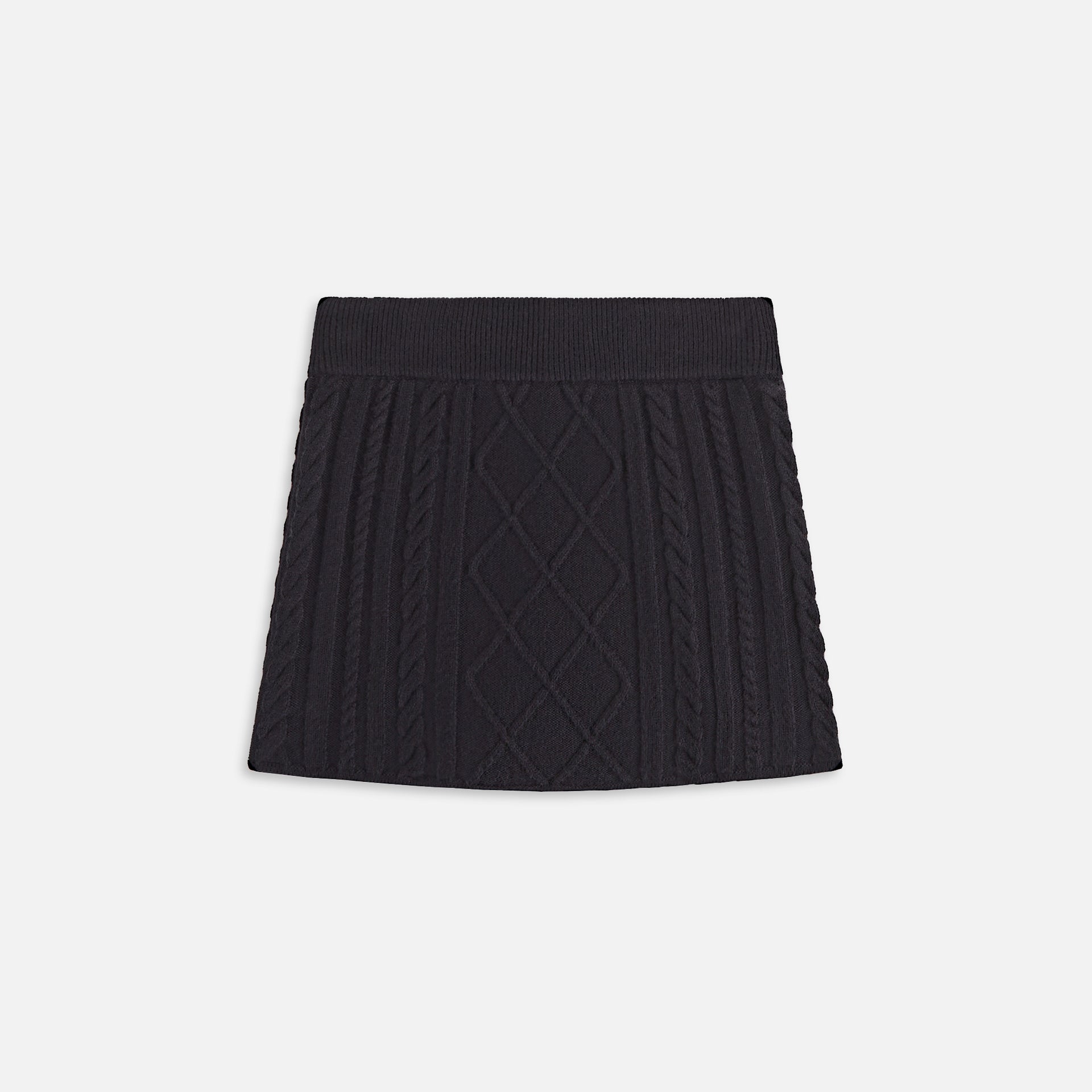 Kith Women Ember Cable Knit Mini Skort - Black