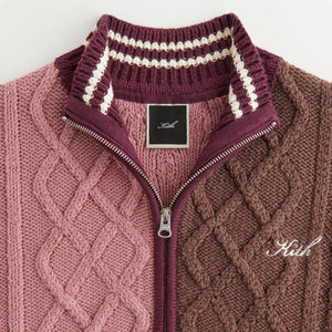 Kith Women Wyler Blocked Full Zip Sweater - Pink Opal