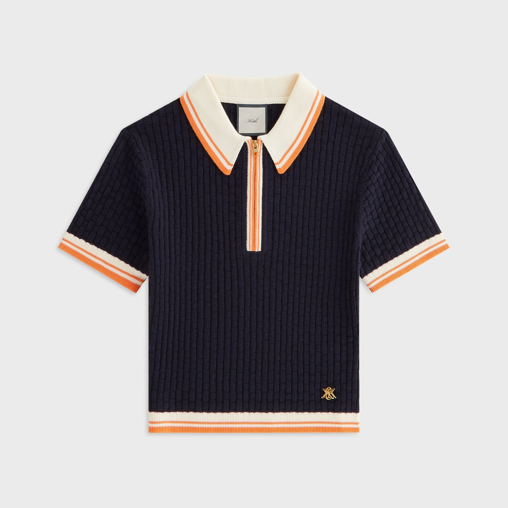 Kith Women Taylen Basketweave Sweater Polo - Ink - PH