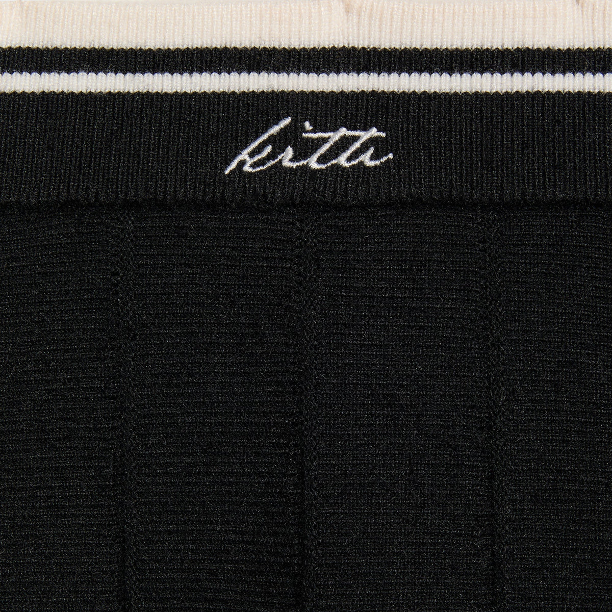 Kith Women Hana Pleated Sweater Skort - Black - PH