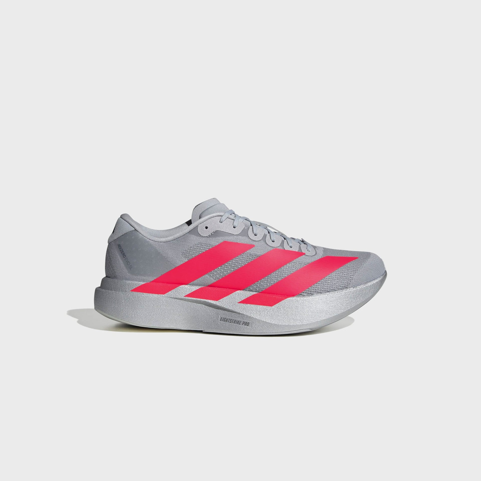 adidas Adizero EVO SL - Silver Metallic / Lucid Red / Iron Metallic