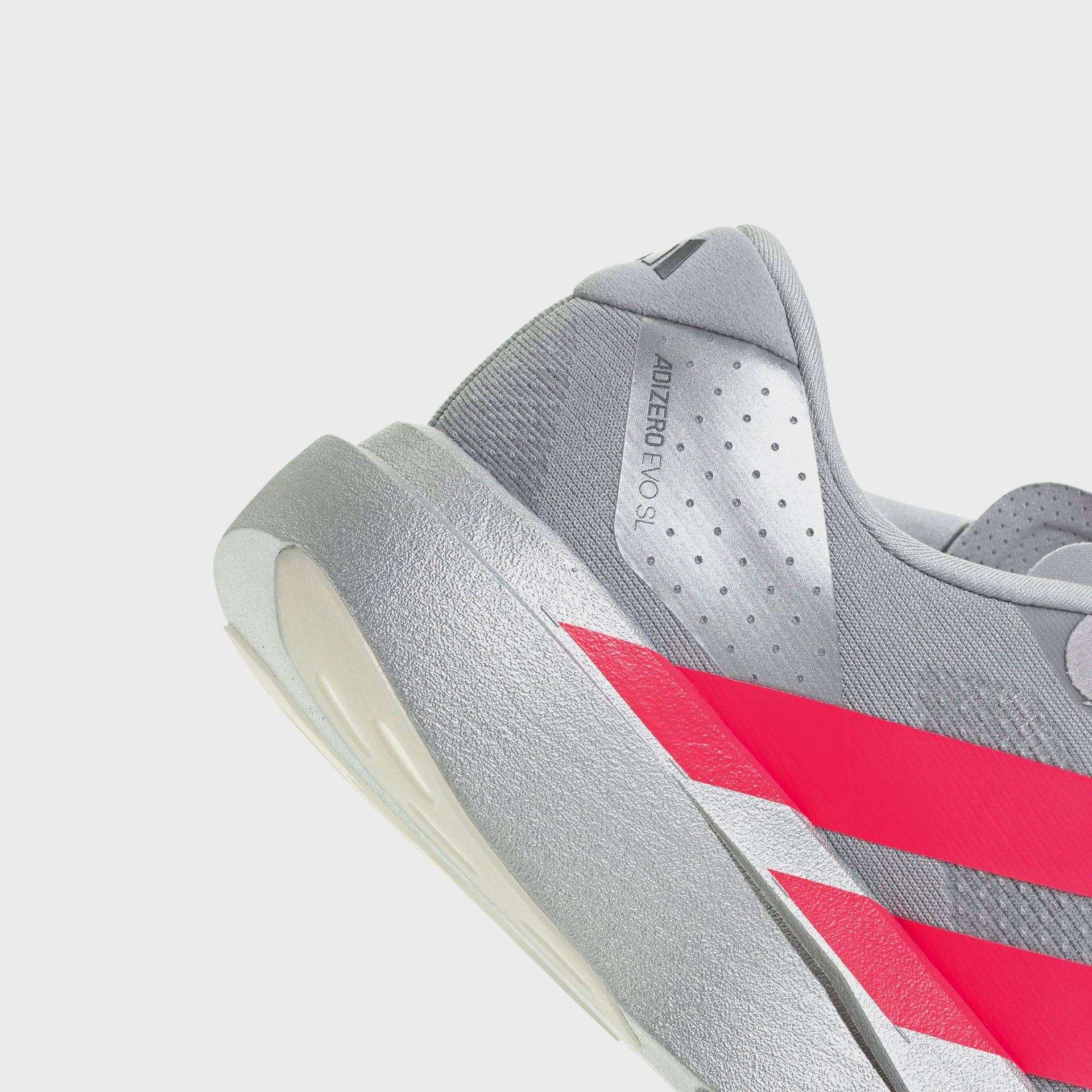 adidas Adizero EVO SL - Silver Metallic / Lucid Red / Iron Metallic