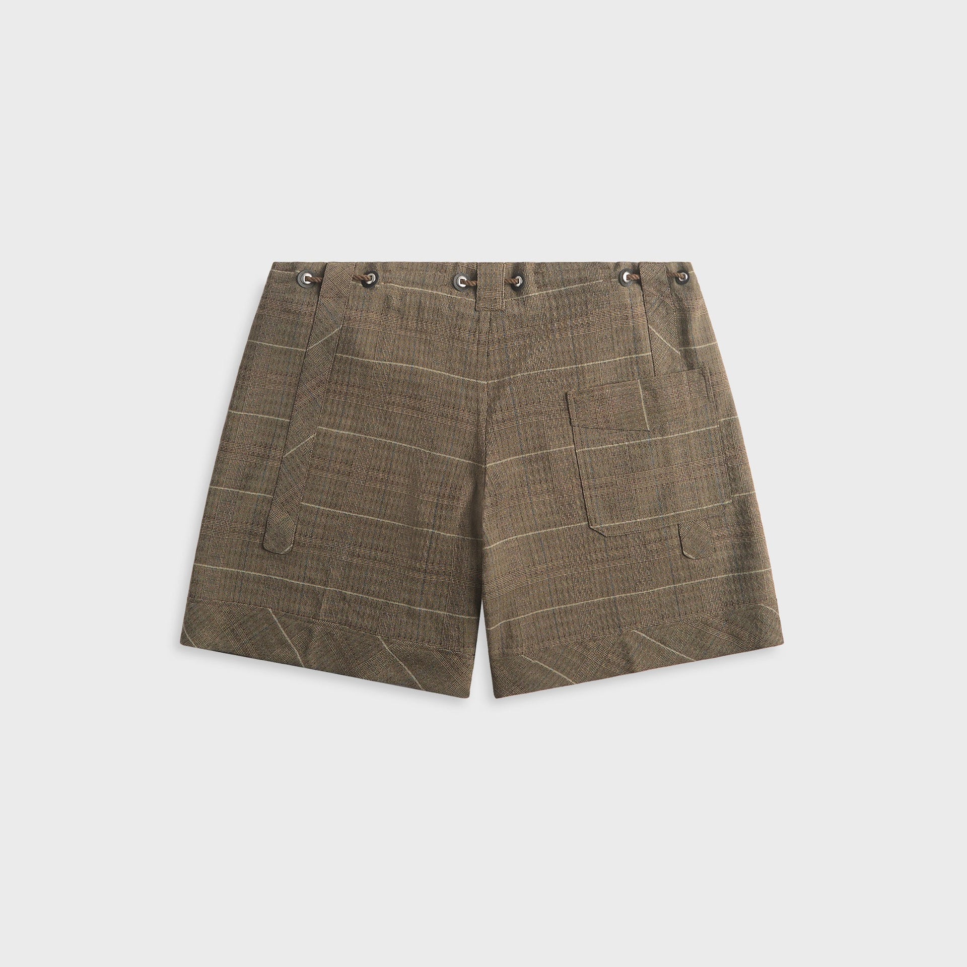 Kiko Kostadinov Mosaic Check Kyan Short - Taupe