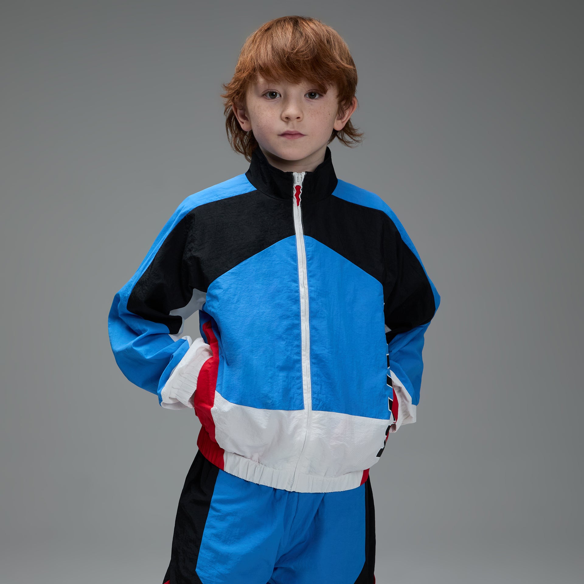 Kith Kids Blocked Milo Track Jacket - Marina