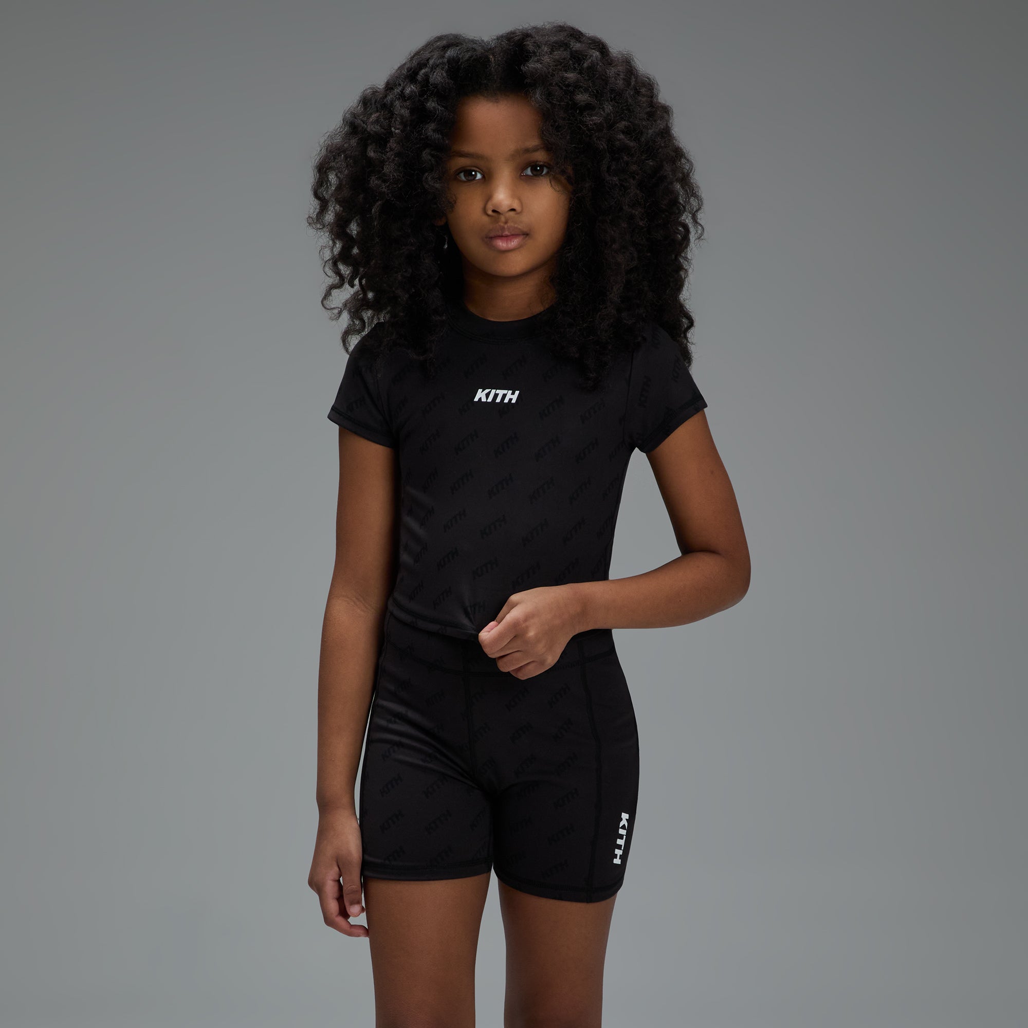 Kith Kids Printed Mesh Tee - Black