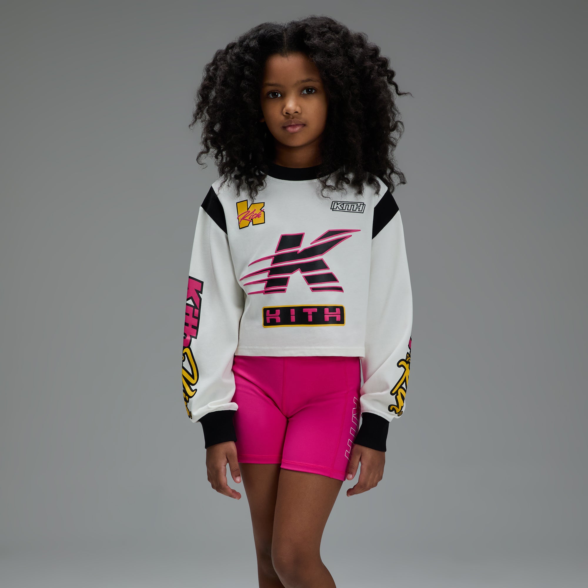 Kith Kids Speed Cropped Jasper Tee - Sandrift