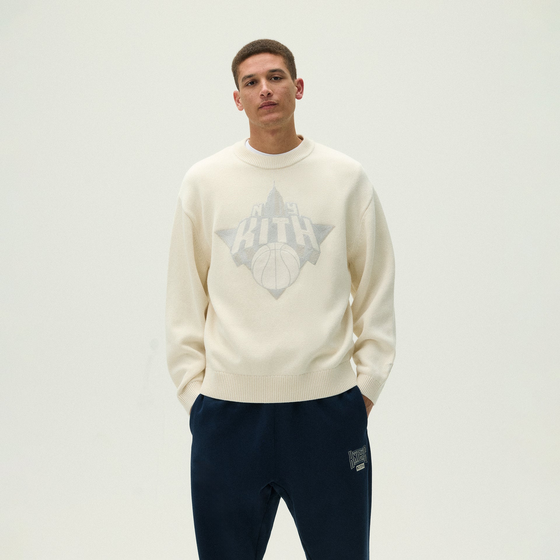 Kith for the New York Knicks Empire Lewis Sweater - Sandrift