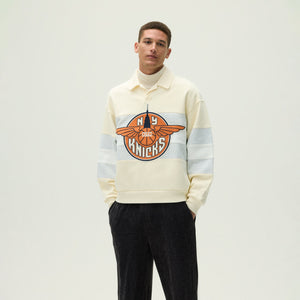 Kith for the New York Knicks Wings Nelson Collared Pullover - Sandrift PH