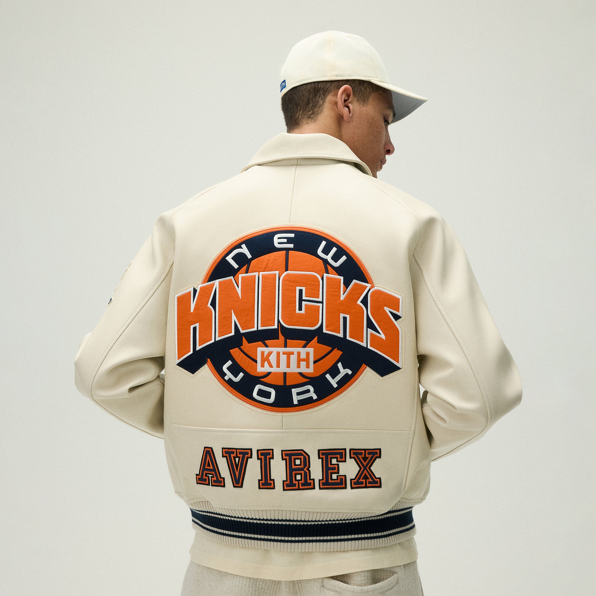 Kith & AVIREX for the New York Knicks Icon Jacket - Sandrift