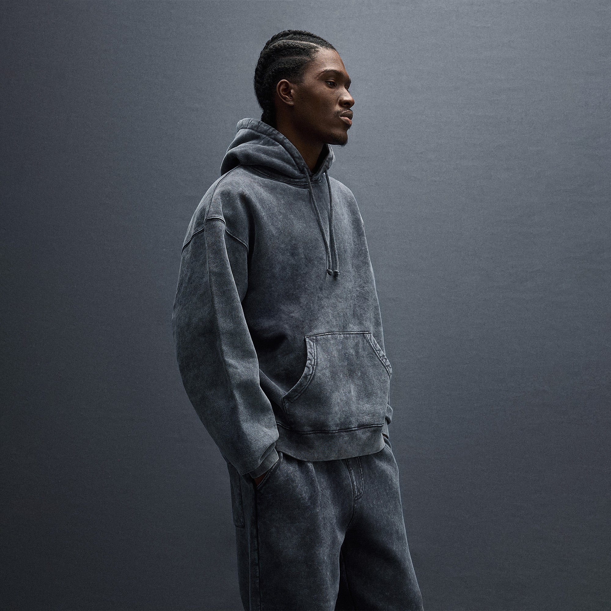 kith スウェット上下セット　Williams Kith 101 Sueded Fleece Williams III Hoodie - Nightfall