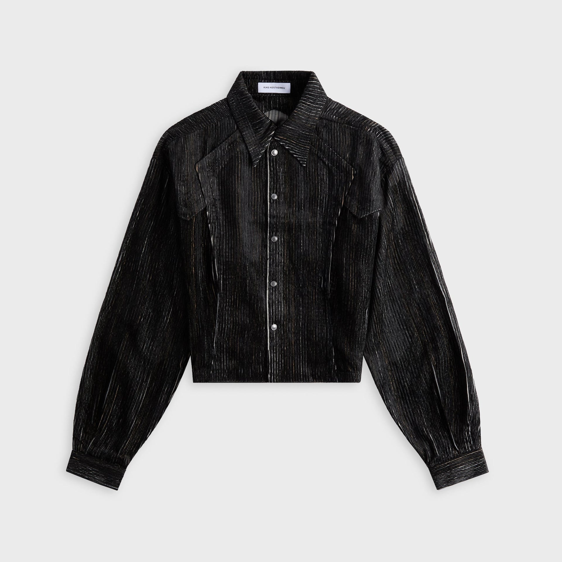 Kiko Kostadinov Kraner Cropped Shirt - Melange Black
