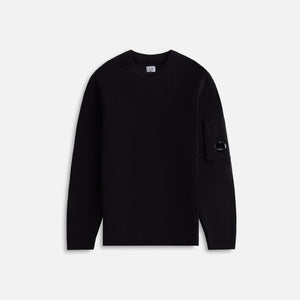 C.P. Company Full Rib Crewneck Knit - Black