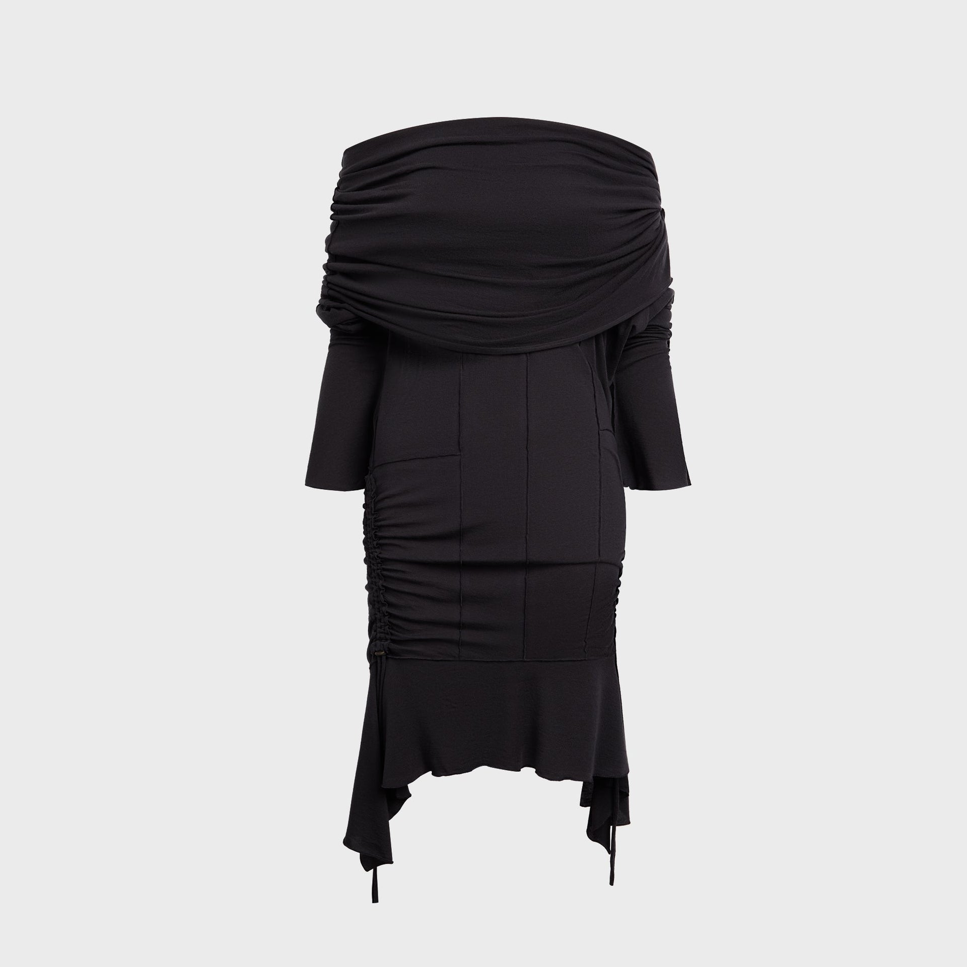 KNWLS MginPetrol Dress in Charcoal