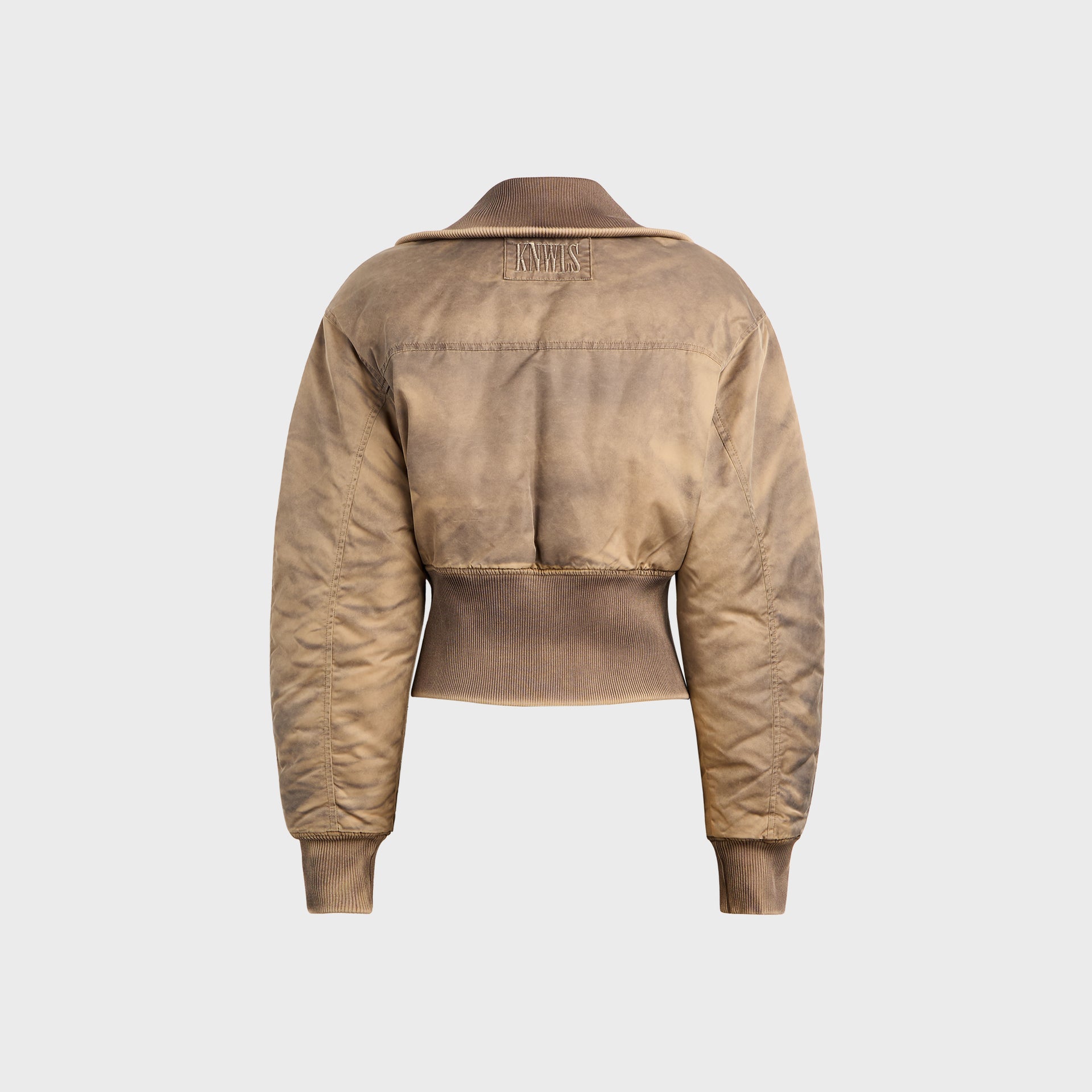 KNWLS Claw Bomber Jacket - Washed Dark Brown