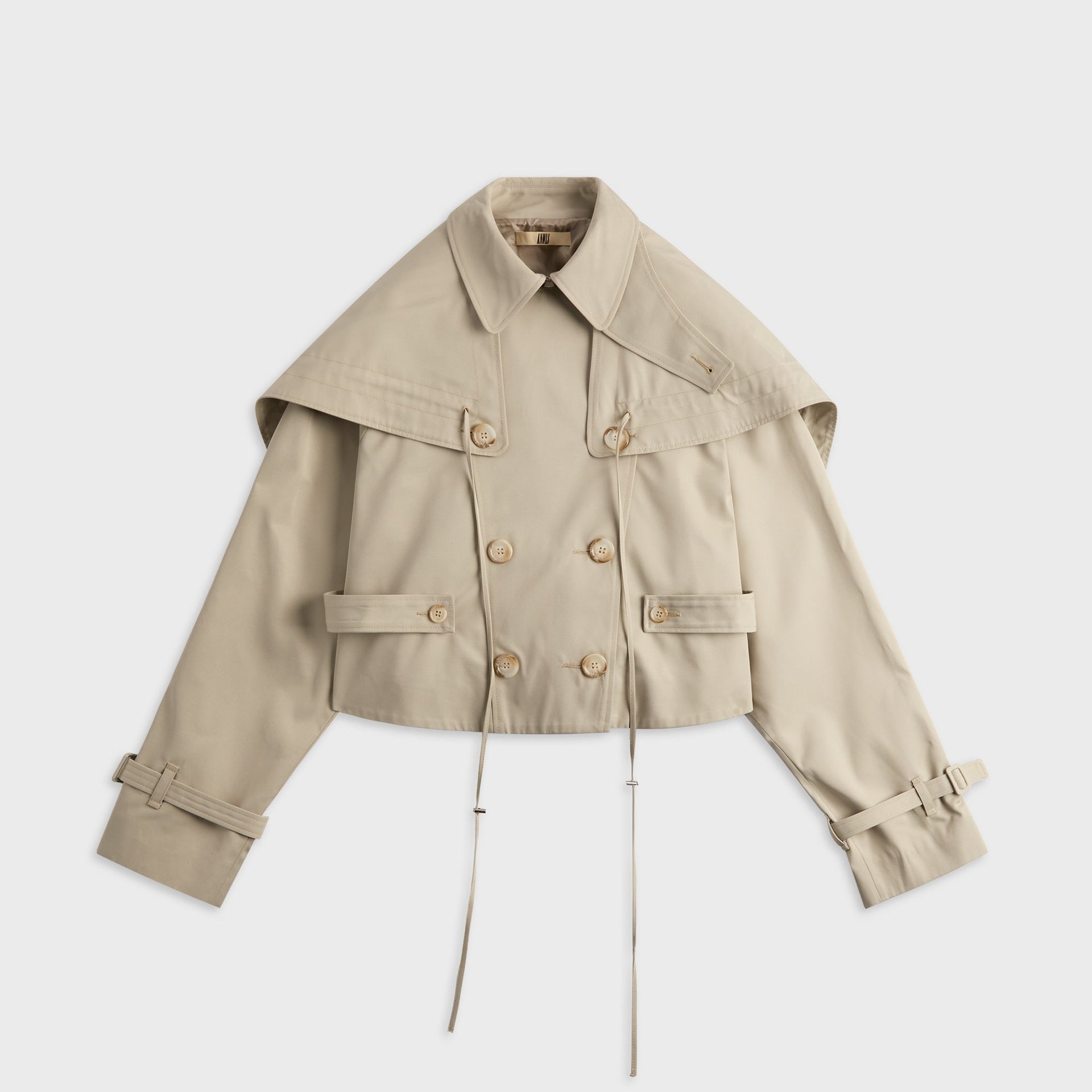 KNWLS Kayla Short Jacket with Hooded Cape - Stone