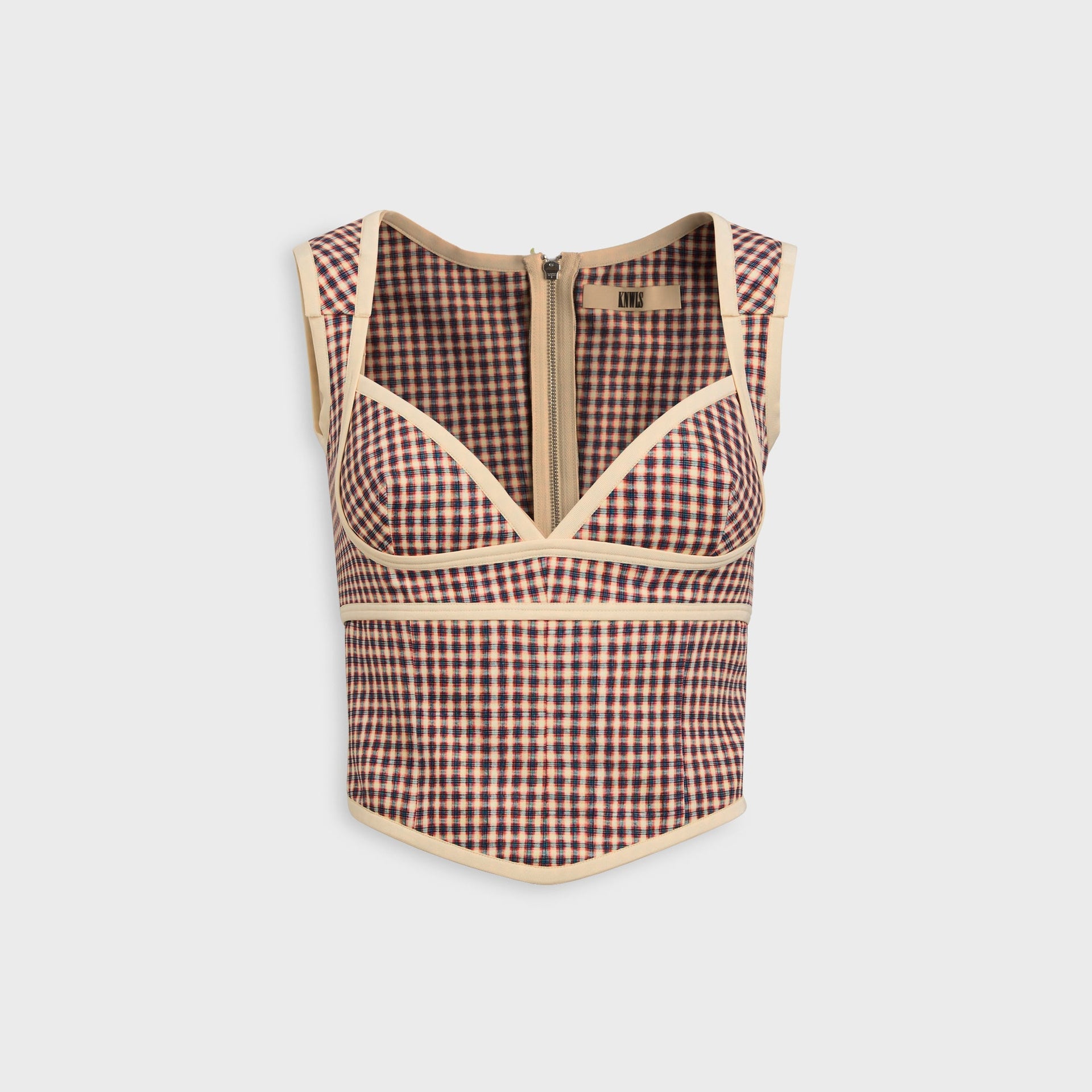 KNWLS Neo Bustier with Elastic Trim - Plaid