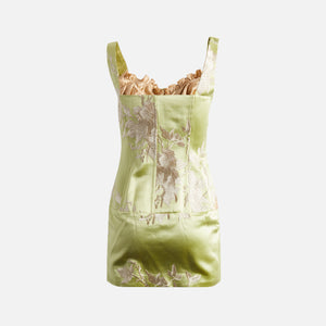 Kim Shui Floral Dress - Lime Green