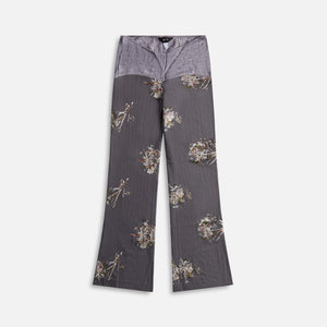 Kim Shui Embroidered Combo Pants - Grey