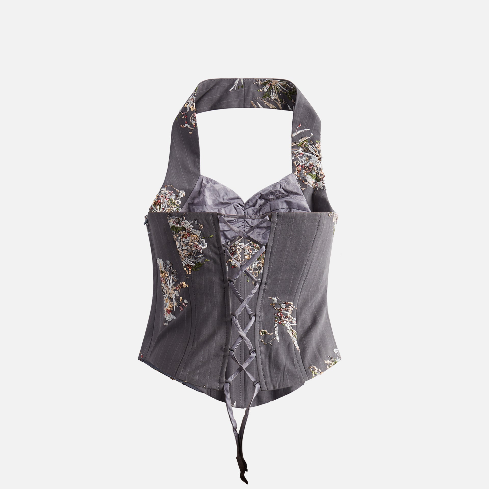 Kim Shui Embroidered Top - Grey