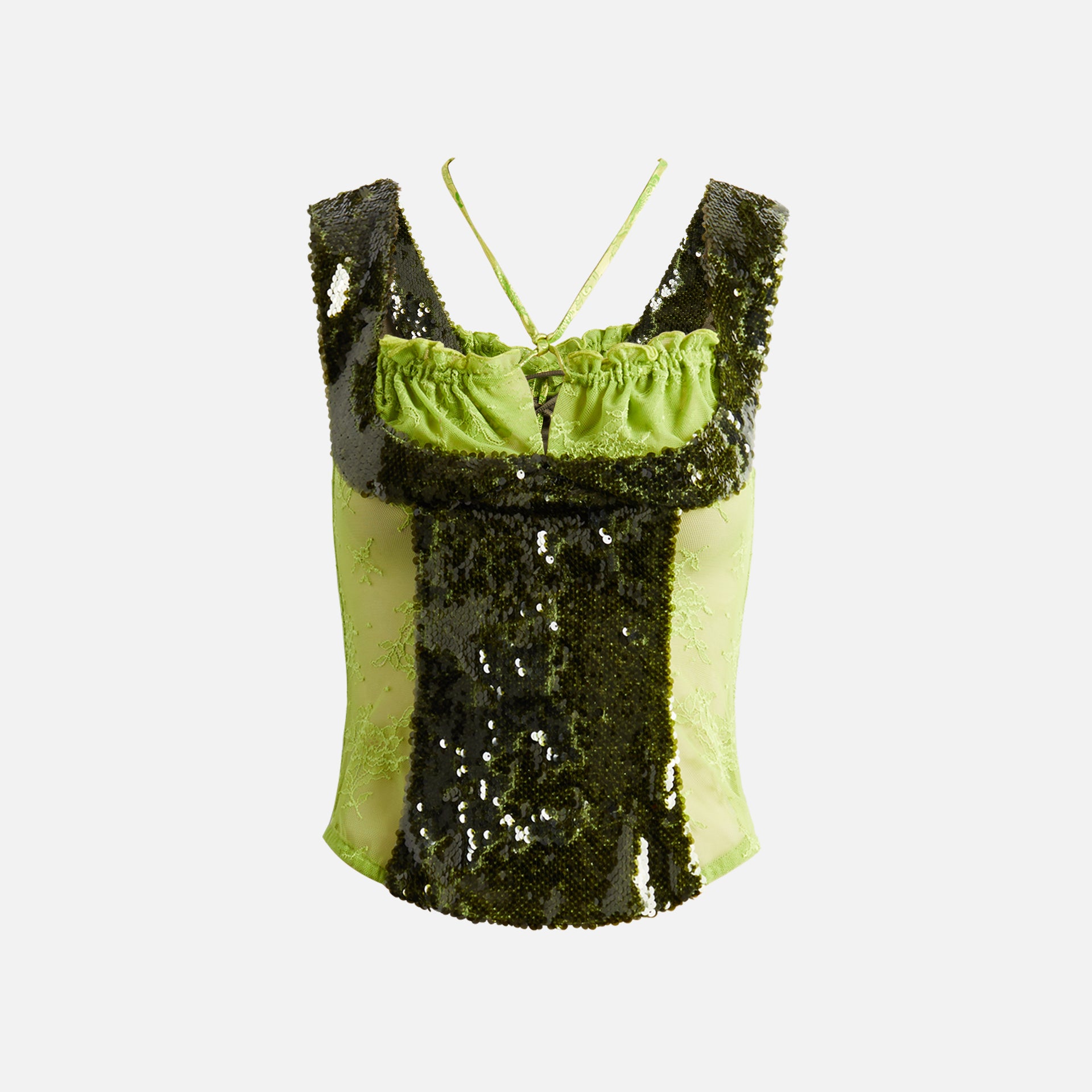 Kim Shui Sequin Corset -  Green