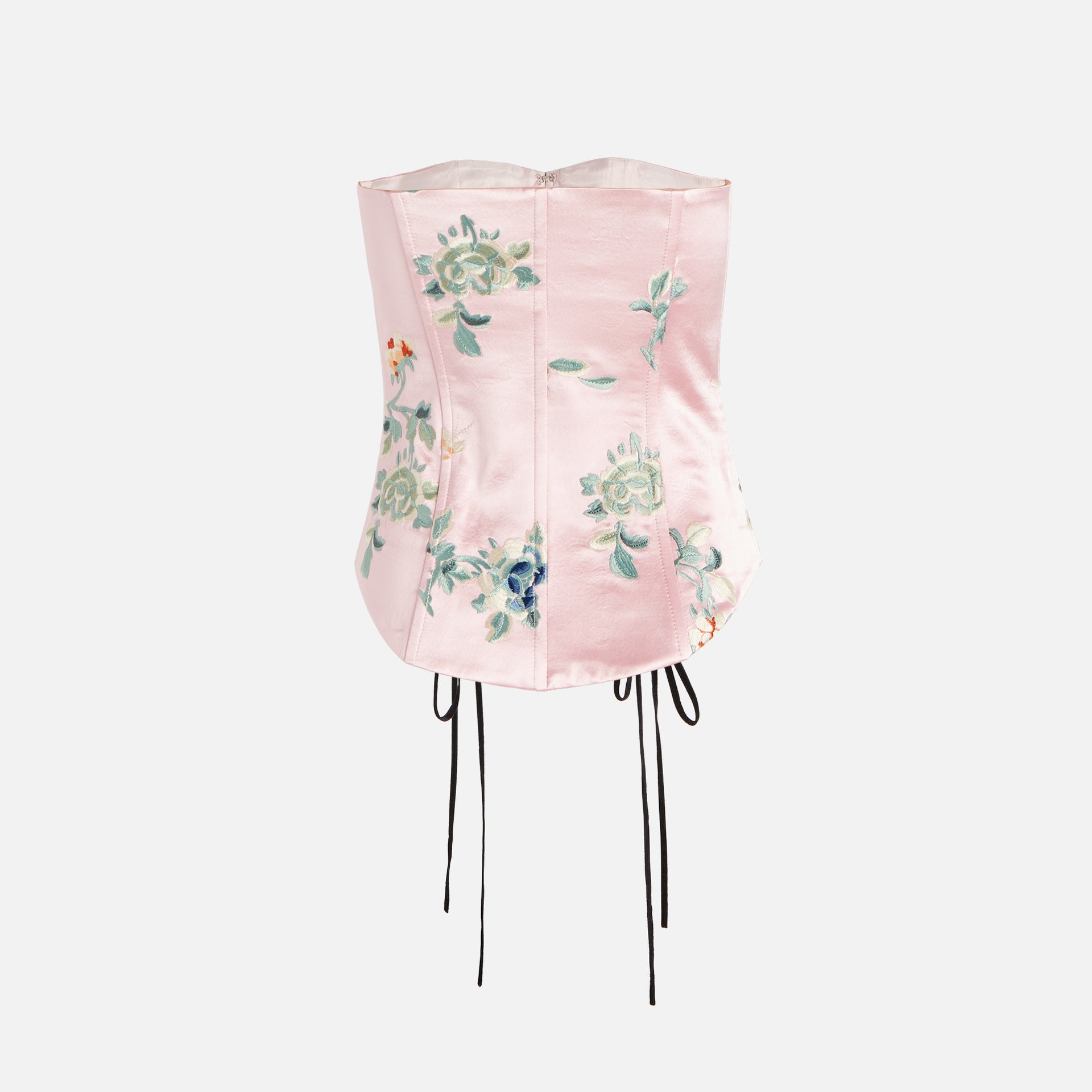 Kim Shui Floral Embroidered Bustier - Pink