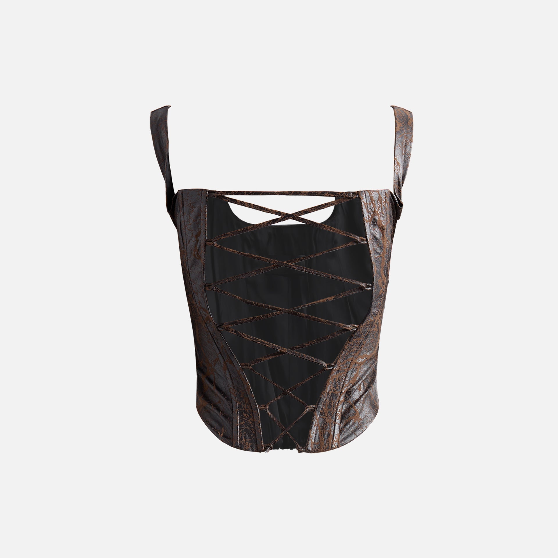 Kim Shui Amadiah Corset Top - Brown