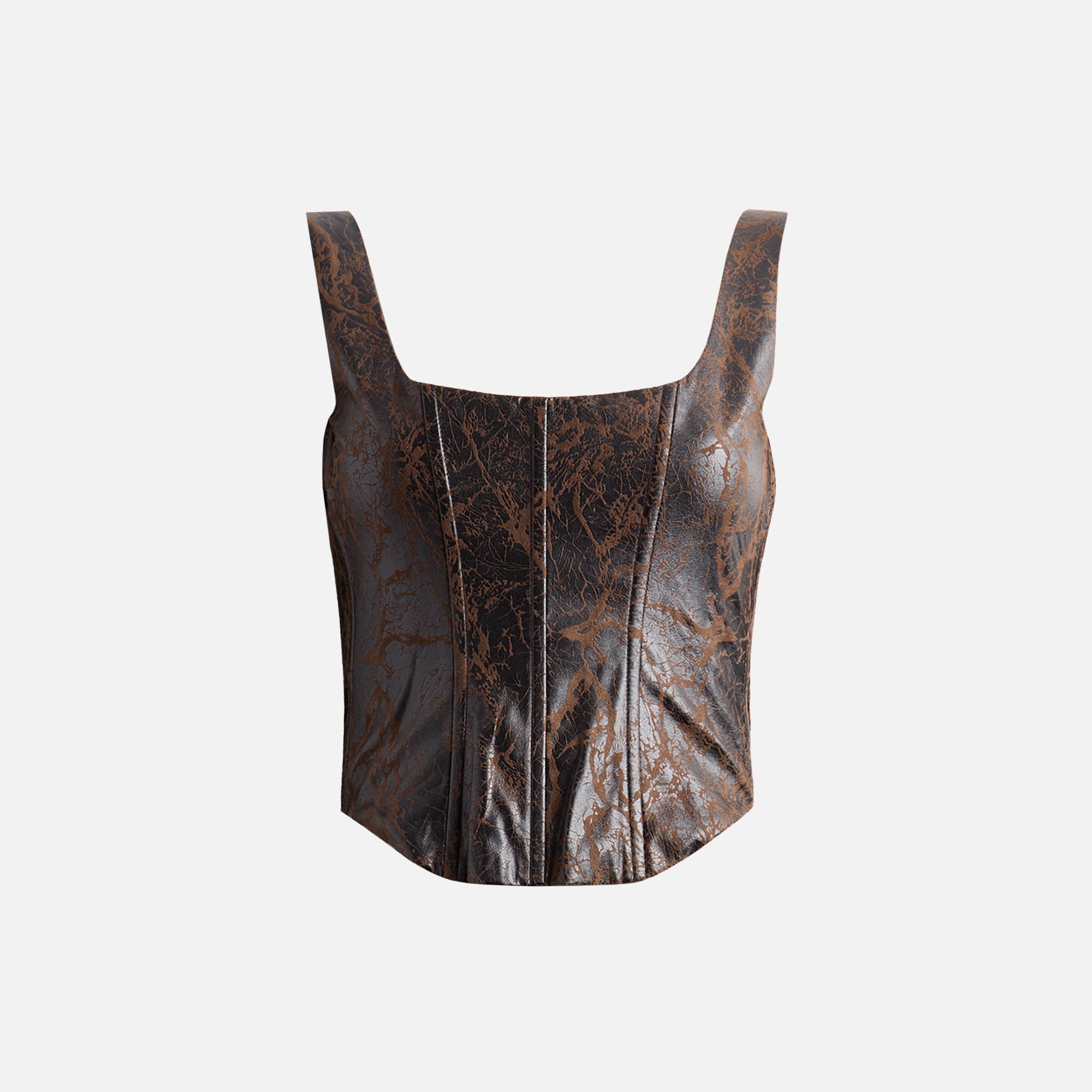 Kim Shui Amadiah Corset Top - Brown