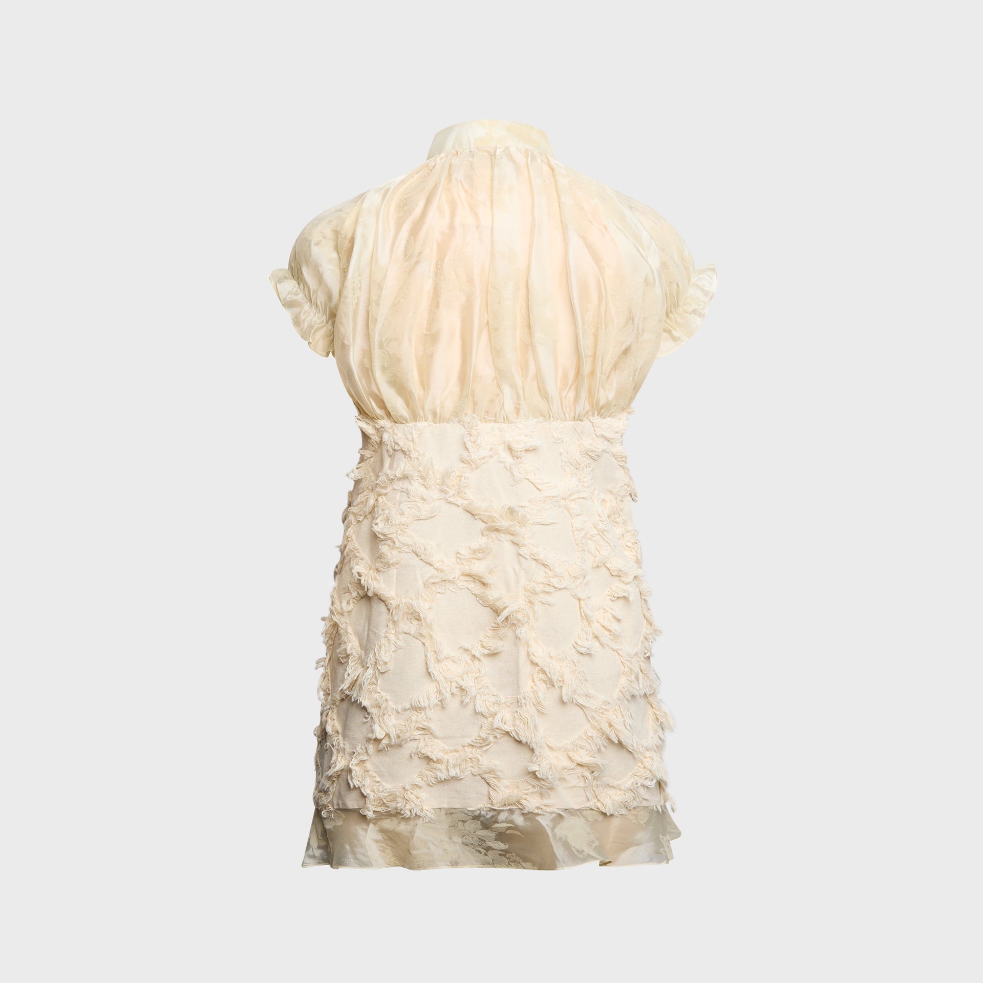 Kim Shui Milica Ruffle Mini Dress - Beige