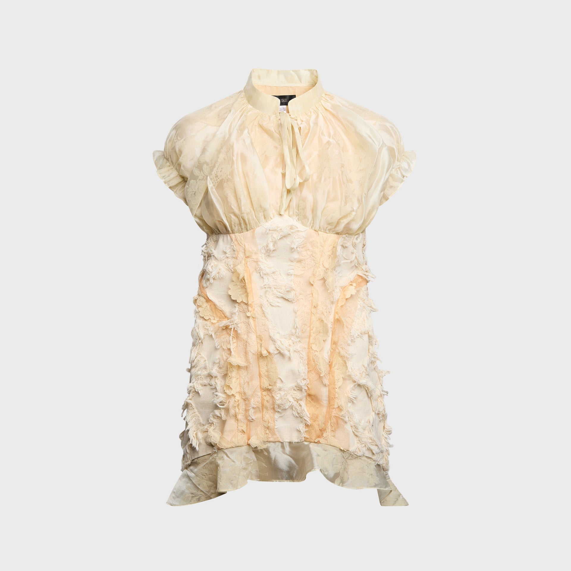 Kim Shui Milica Ruffle Mini Dress - Beige